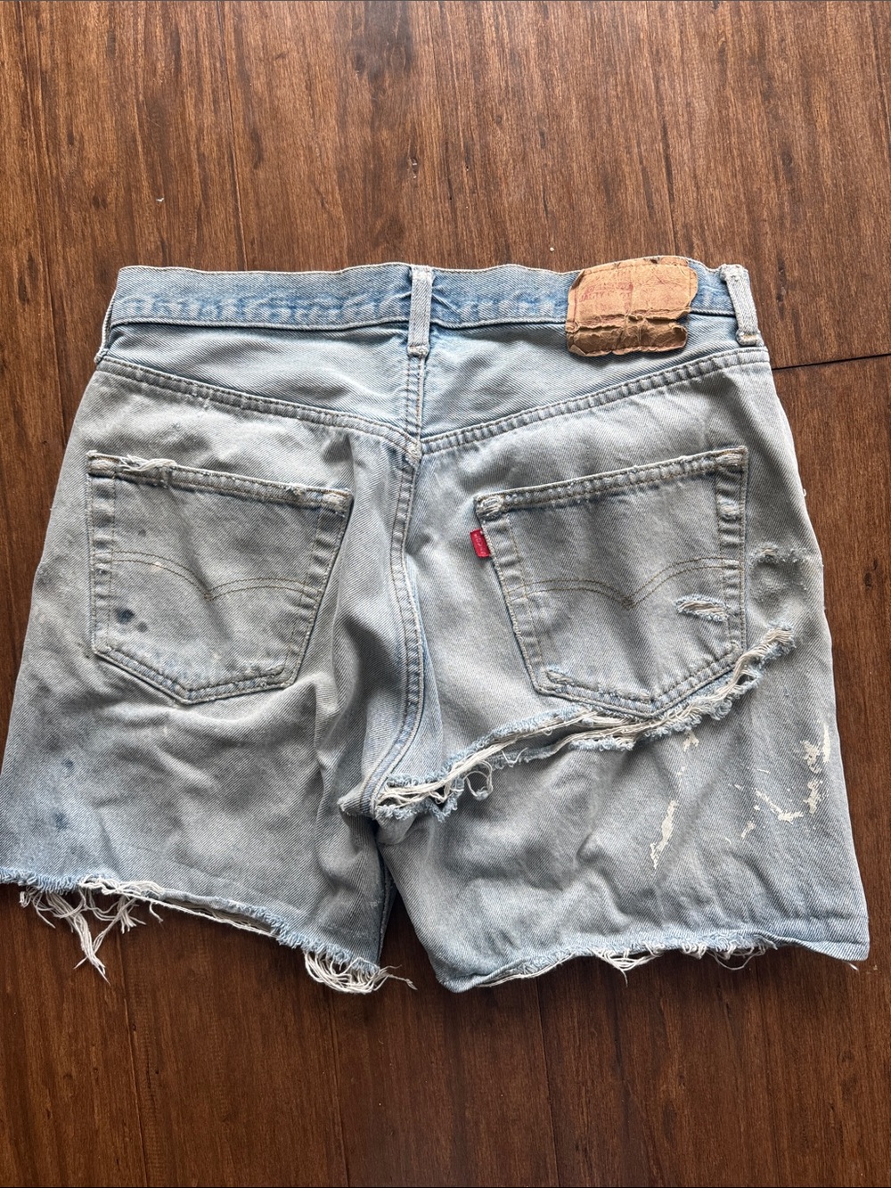 Vintage Levi's Light Wash Distressed Denim Cutoff Shorts